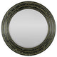 Mirror In Round Wood Frame, Black