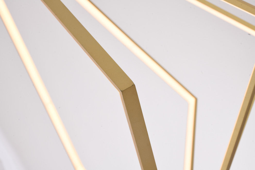 Bethel International WE02C25GD 6-Light LED Chandelier, Gold