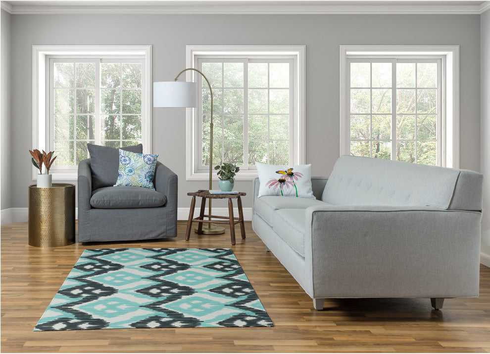 Hipster Spring Chenille Rug, Pepper, 4'x6'