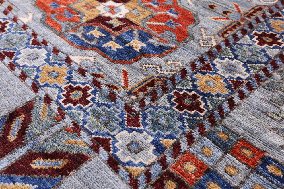 Super Turkmen Ersari Handmade Wool Rug 8' 1" X 9' 9" - Q15632