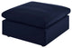 Ottoman Lounge Chair, Sunbrella, Blue Navy, Modern, Outdoor Patio Hospitality
