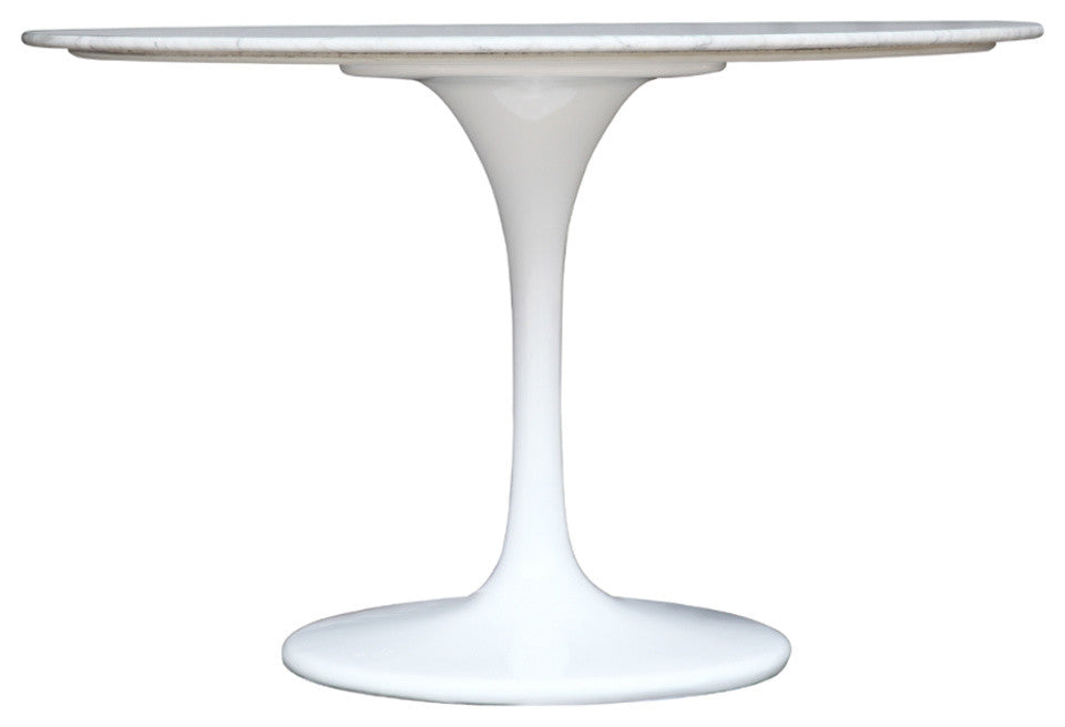 Tulip Faux Marble Table 39", White