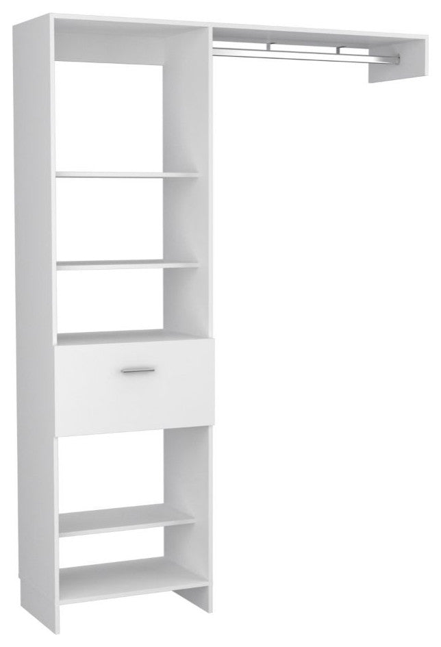 150 Closet System British, Bedroom, White