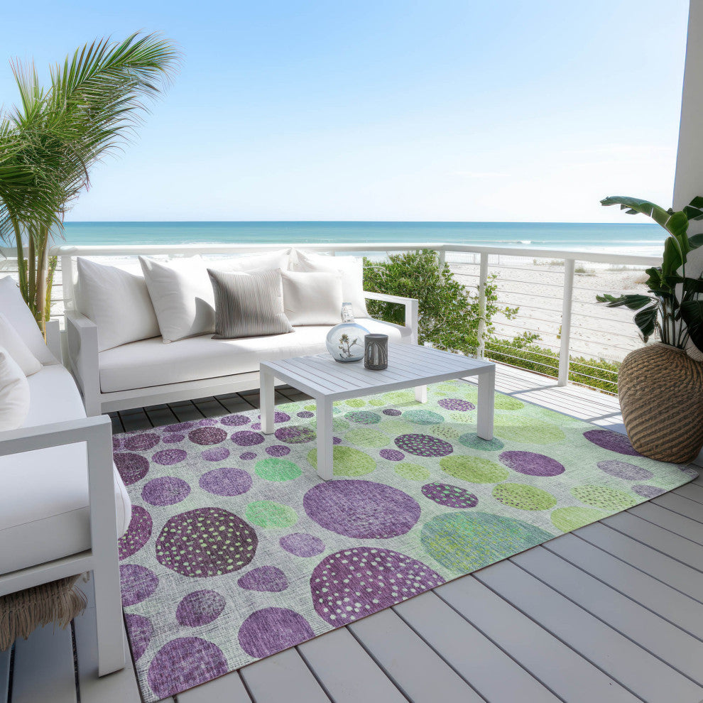 Machine Washable Indoor/Outdoor Chantille ACN1899 Purple 2'6" x 3'10" Rug