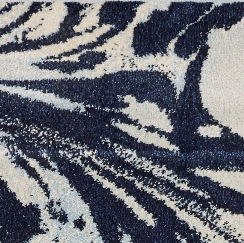 Watercolor Marble Plush Area Rug, Blue, 3'3"x4'11"