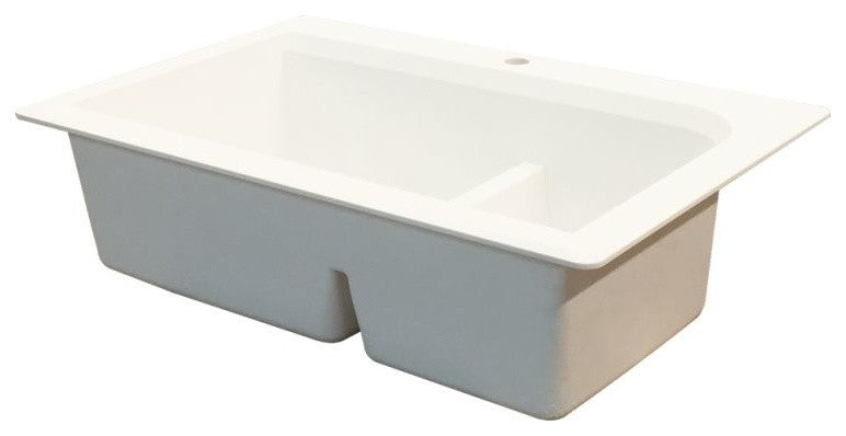 33-in x 22-in Drop-in Radius Granite Kitchen Sink
