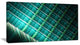 Green Fractal Grill Pattern, Abstract Art on Canvas, 32x16