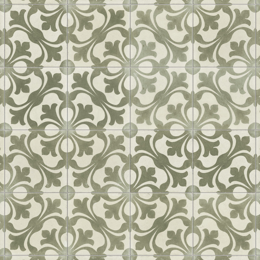Kings Nouveau Sage Ceramic Floor and Wall Tile