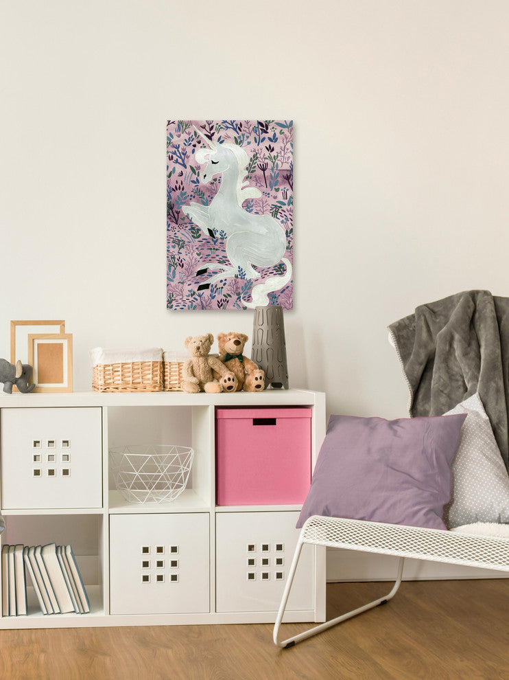 "Silky White" Painting Print on Wrapped Canvas, 16"x24"