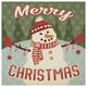 "Retro Christmas VII Merry Christmas" Paper Print by Janelle Penner, 38"x38"