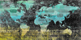 "Aqua Midnight" Fine Art Canvas Print, 36"x18"