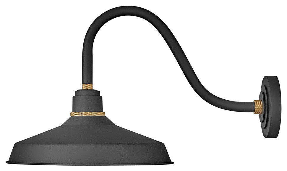 Hinkley Foundry Classic Medium Gooseneck Barn Light, Textured Black