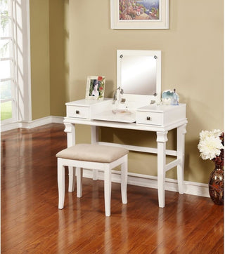 Angela White Vanity Set