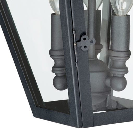 Nottingham 9-in Outdoor Pendant Textured Black
