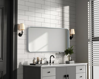 Elegant Lighting MR8A1836 Remy 18"W x 36"H Rectangular Flat - Silver