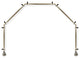 Fabritio 13/16" 5-Sided Bay Window Curtain Rod, Antique Brass