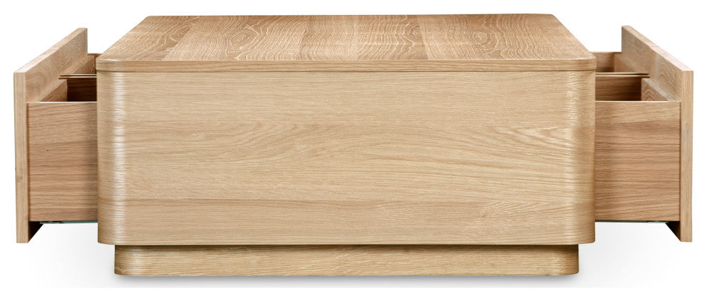 Round Off Natural Oak Coffee Table