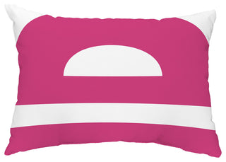 Lock 14"x20" Decorative Geometric Outdoor Throw Pillow, Pink