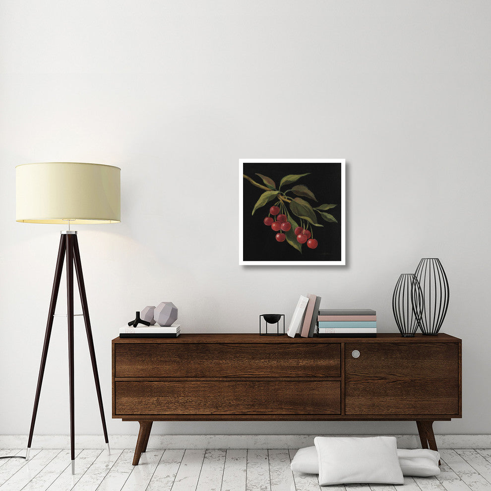 "Cerise no Words" Digital Paper Print by Silvia Vassileva, 26"x26"
