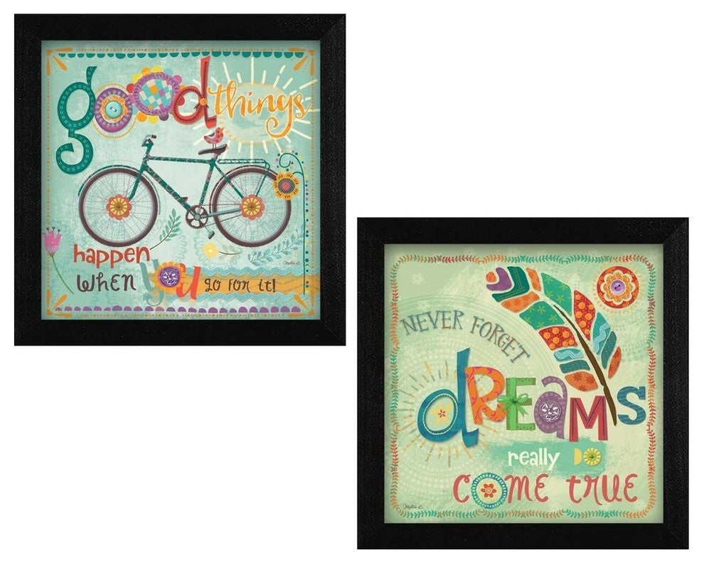 "Good Things" Collection By Mollie B., Printed Wall Art, Black Frame