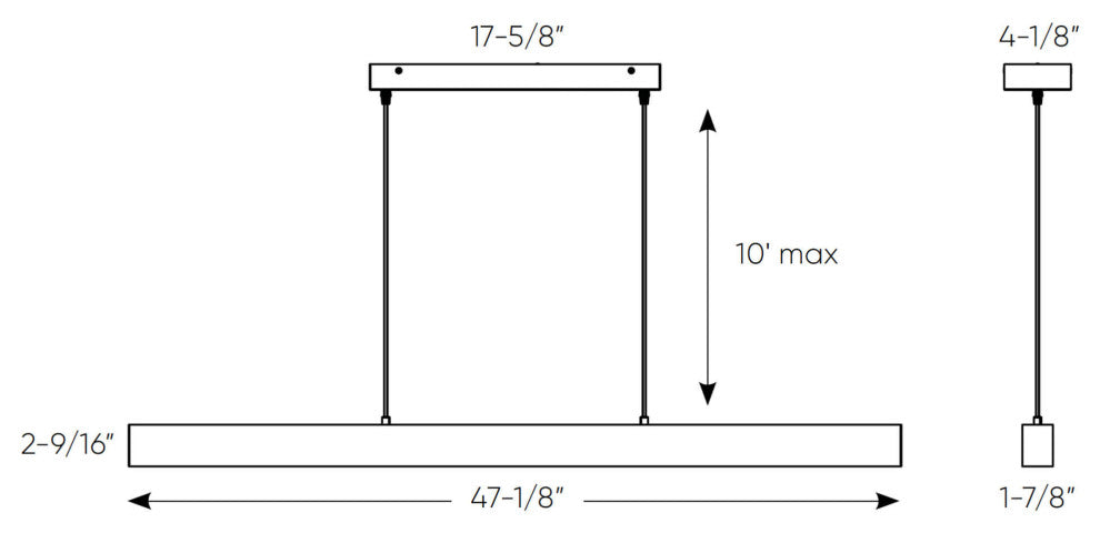 Boulevard 48" Linear LED Pendant