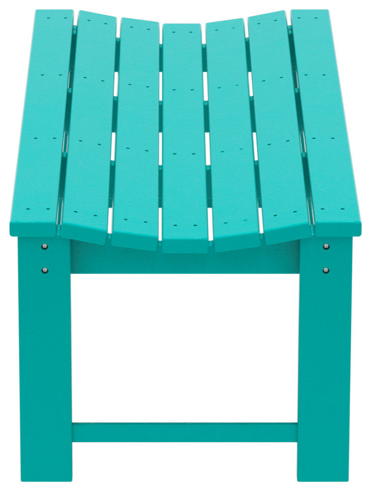 WestinTrends Plastic Picnic Bench Outdoor Dining Patio Lounge Garden Bench, Turquoise