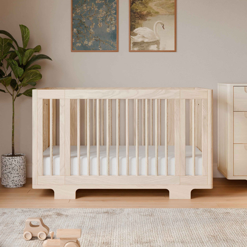 Yuzu 8-in-1 Convertible Crib With All-Stages Conversion Kits, Washed Natural