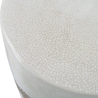 Uttermost Comanche White Ceramic Garden stool