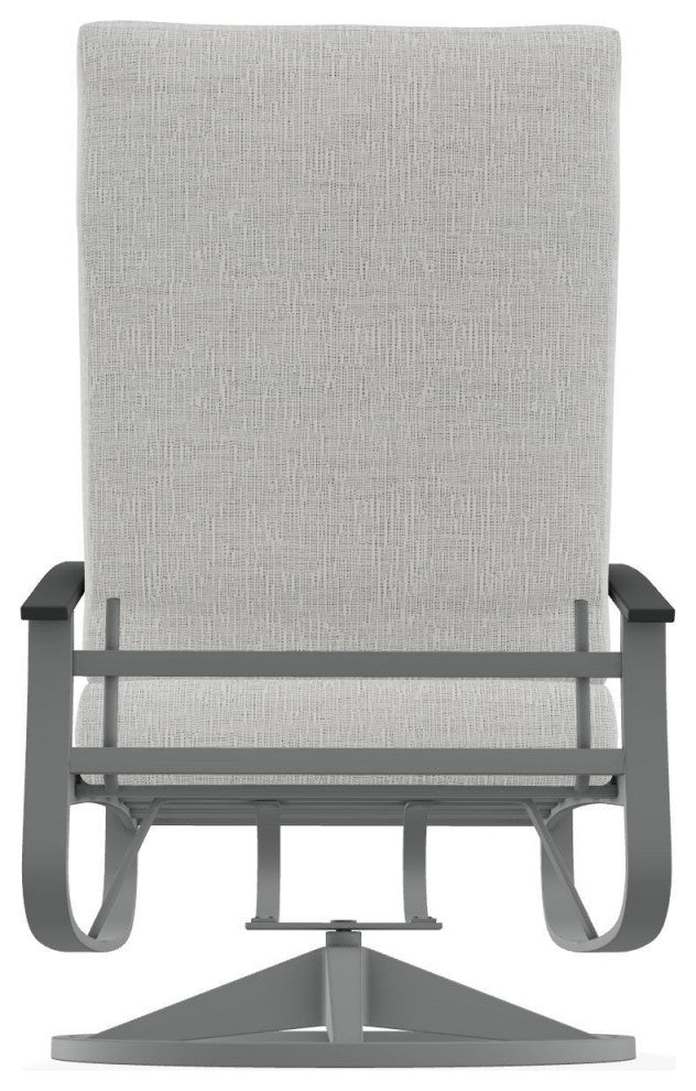 Belle Isle Cushion Deep Seat Outdoor Swivel Rocker, Grasscloth Cloud/Graphite