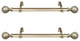 Chloe 1" Diameter Side Curtain Rod 12-20" Long, Set of 2, Light Gold