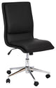Office Chair, Chrome Base With Comfortable Faux Leather Seat & Mid Back, Black