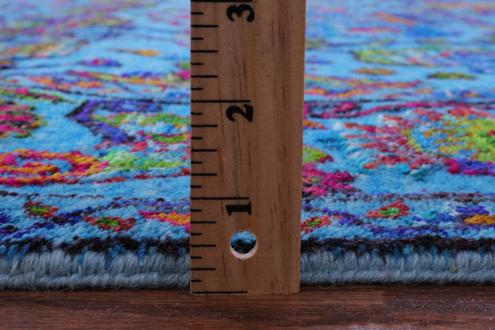 Persian Hand Knotted Wool & Silk Rug 6' 2" X 9' 2" - Q15792