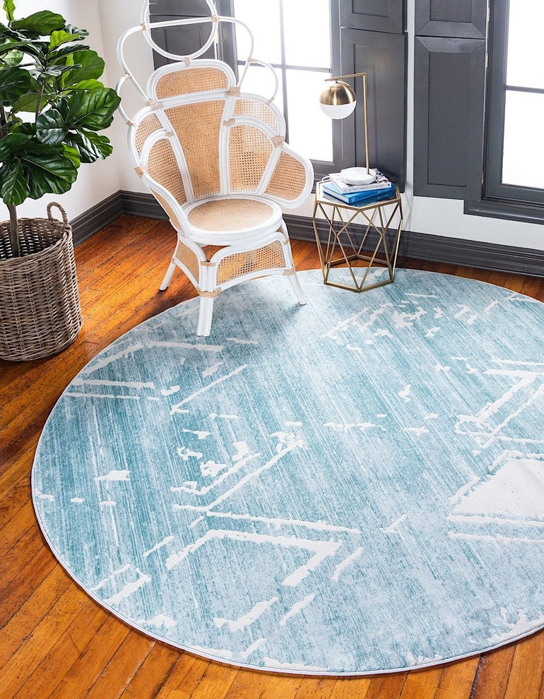 Contemporary Heights 8' Round Mystic Area Rug