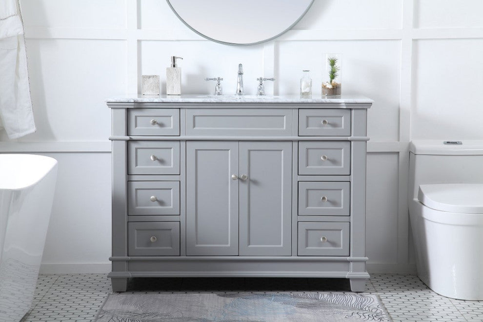 Weston Single Bathroom Vanity Set, Grey, 48