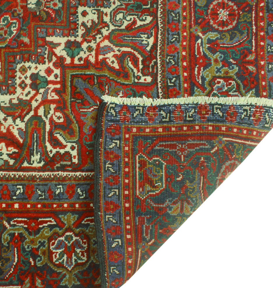 Vintage Heriz NursuLight a Red/Navy Rug, 6'11x9'11
