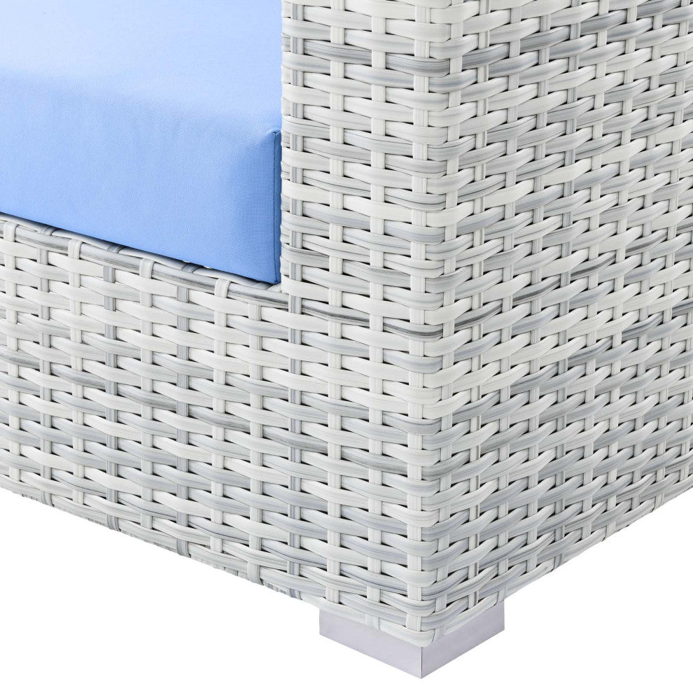 Convene Outdoor Patio Armchair Light Gray Light Blue