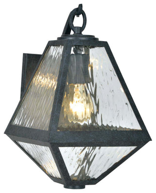 Crystorama Lighting Group GLA-9701-WT Glacier 13" Tall Wall - Black Charcoal