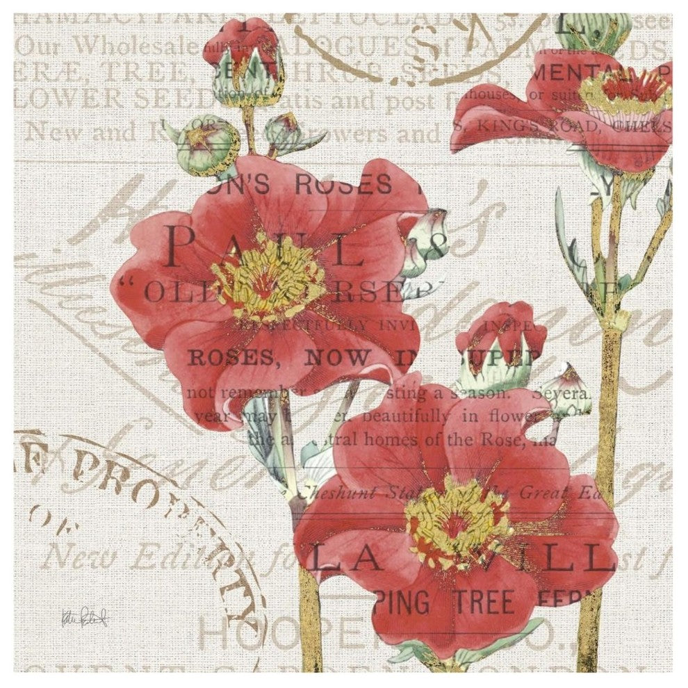 "Bookshelf Botanical V" Digital Paper Print by Katie Pertiet, 42"x42"