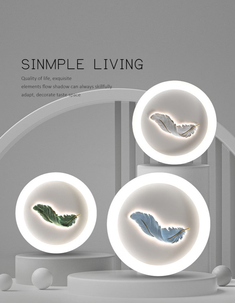 Herve | Modern Round LED Ceiling Light, Green