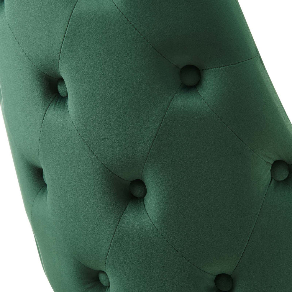 Adorn Dining Side Chair Performance Velvet Set of 2 Green