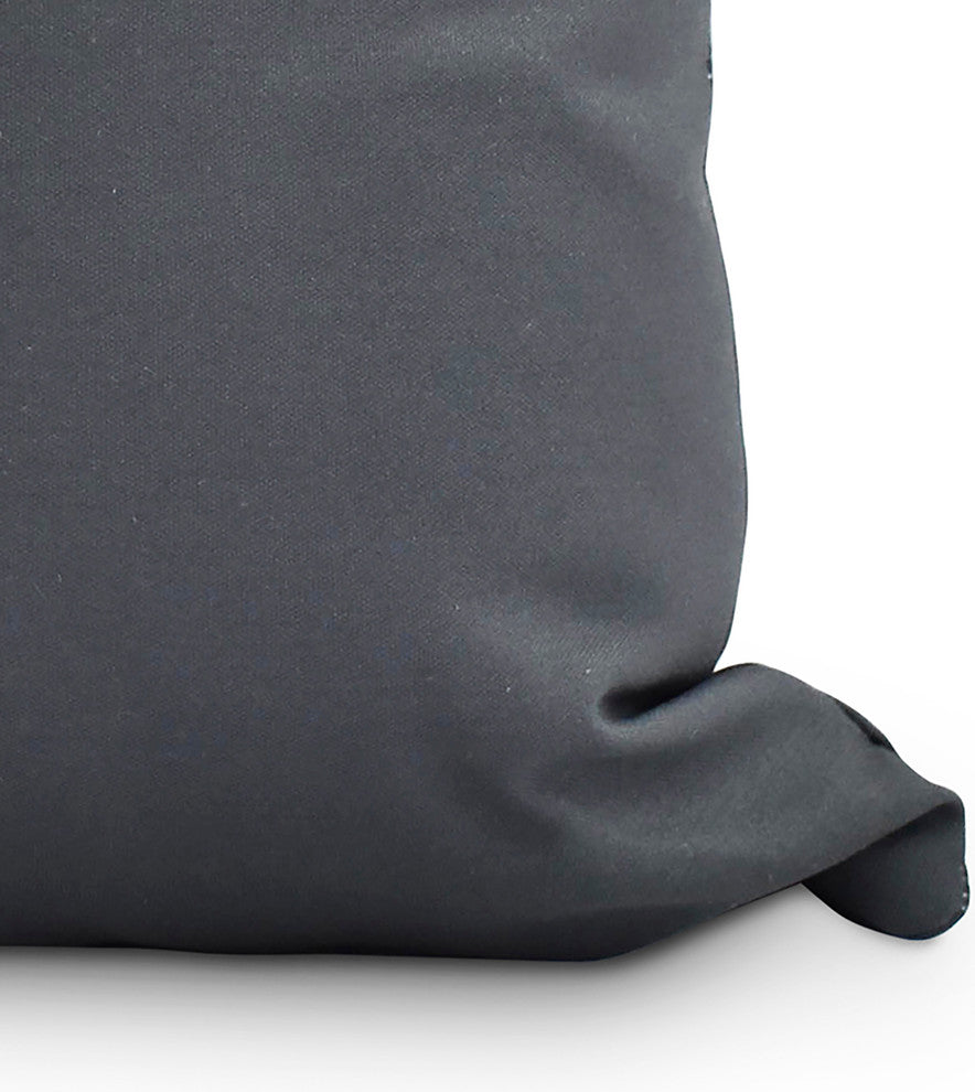 Natural Ornament 16" Black Holiday Print Decorative Throw Pillow