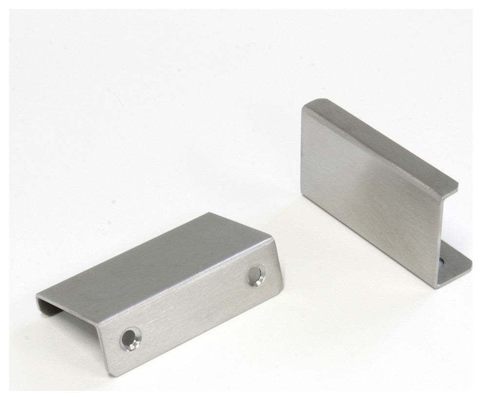 RCH Modern Stainless Steel Finger Edge Pull, Various Finishes (10 Pack), Stainle