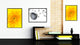 Yellow Chrysanthemum Flower Print on Canvas with Picture Frame, 22"x29"