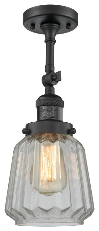 Innovations Lighting 201F-Bk-G142-Led 1 Light Dimmable Led Semi-Flush Mount