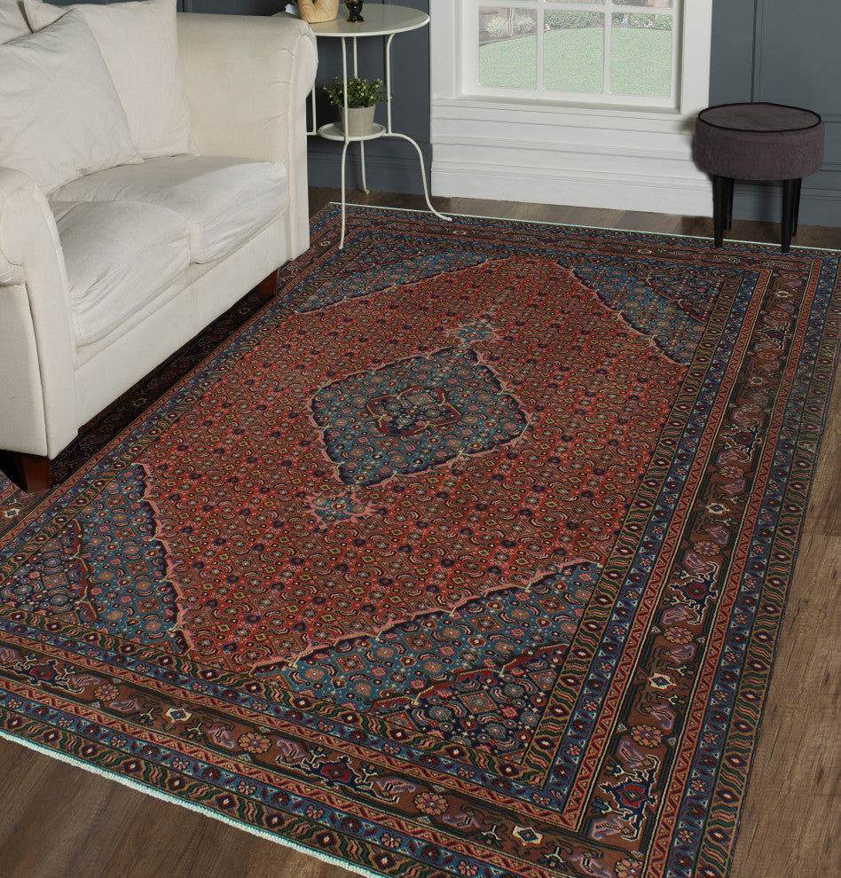 Fine Vintage Distressed Atu Rust Rug