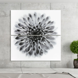 "Dahlia AB" Frameless Free Floating Tempered Glass Panel Graphic Wall Art Set