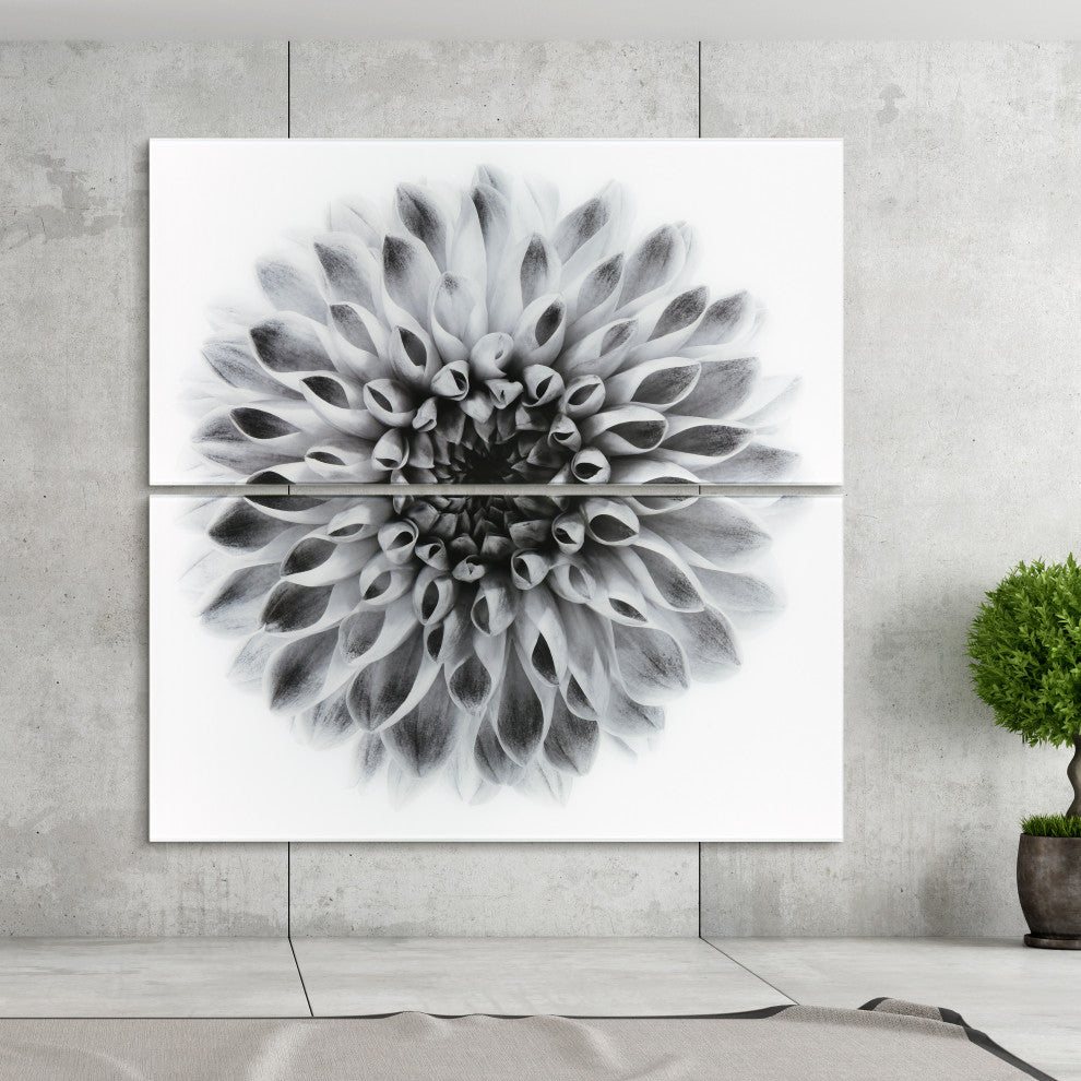 "Dahlia AB" Frameless Free Floating Tempered Glass Panel Graphic Wall Art Set