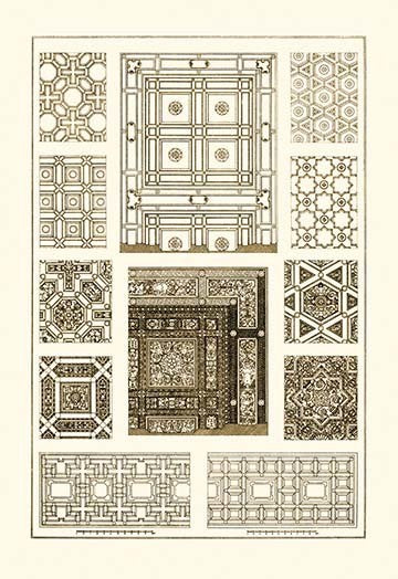 Ceilings with Bays and Mouldings - Gallery Wrapped Canvas Art 28" x 42"