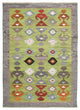 Rug N Carpet - Hand-knotted Turkish 9' 11'' x 13' 7'' Unique Wool Kilim Rug