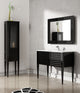 Diamond Wall Framed Mirror, Black, 40"